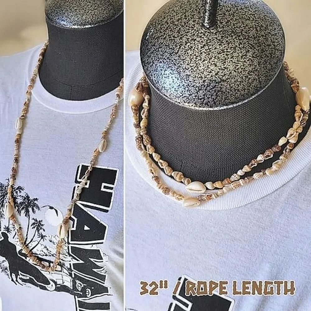 Deadstock Y2K Hilo Hattie seashell lei necklace